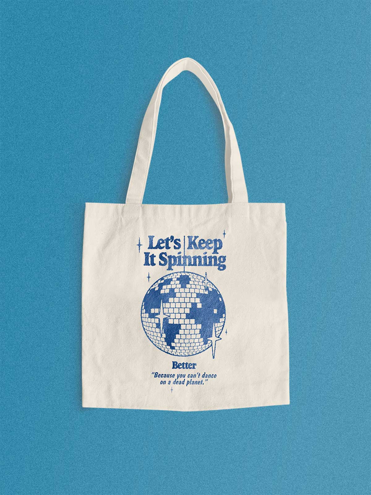 Let's Keep It Spinning Organic Canvas Tote