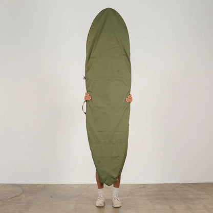 Olive Drab Canvas Surfboard Bag by Faro