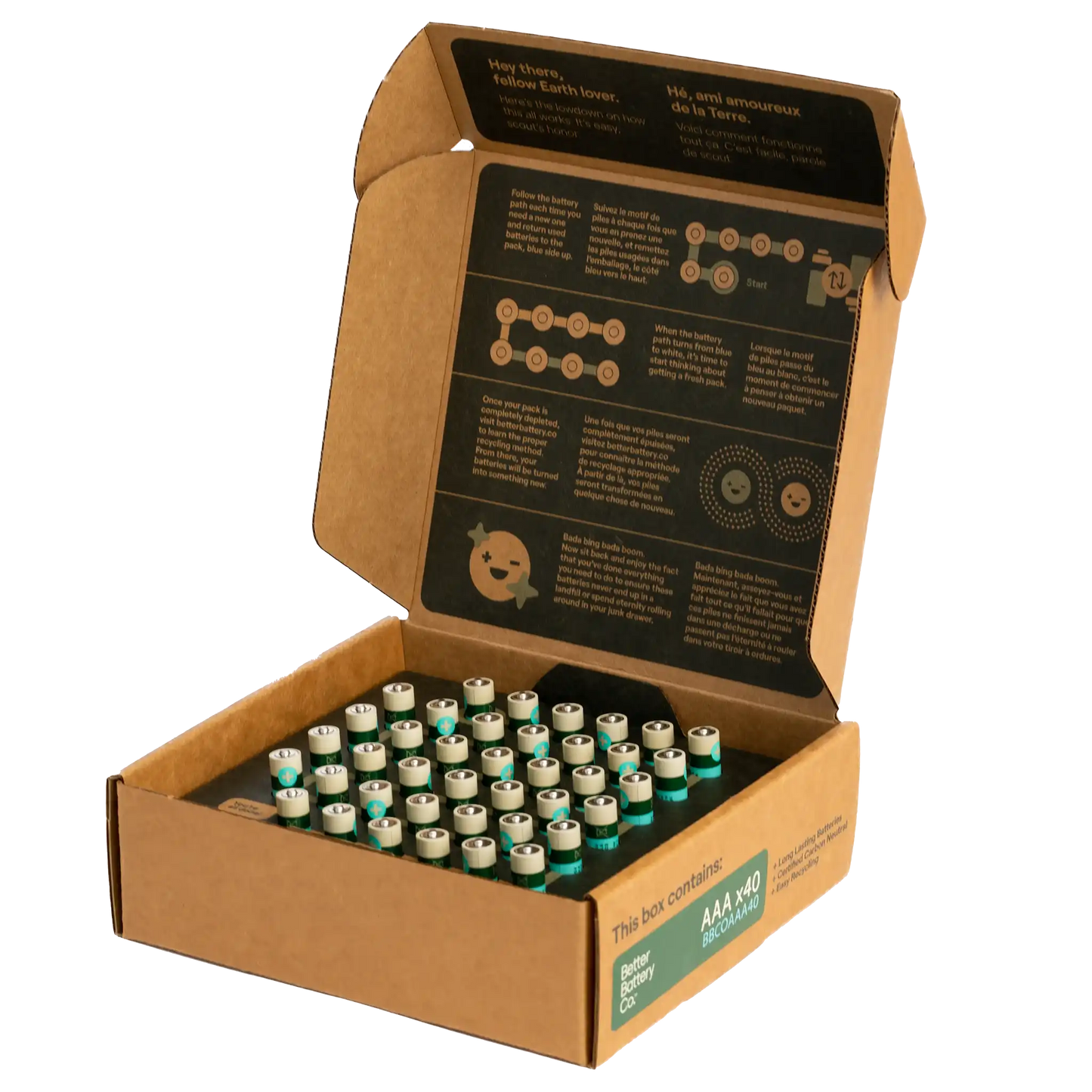 Better Battery Co. AAA 40 Pack