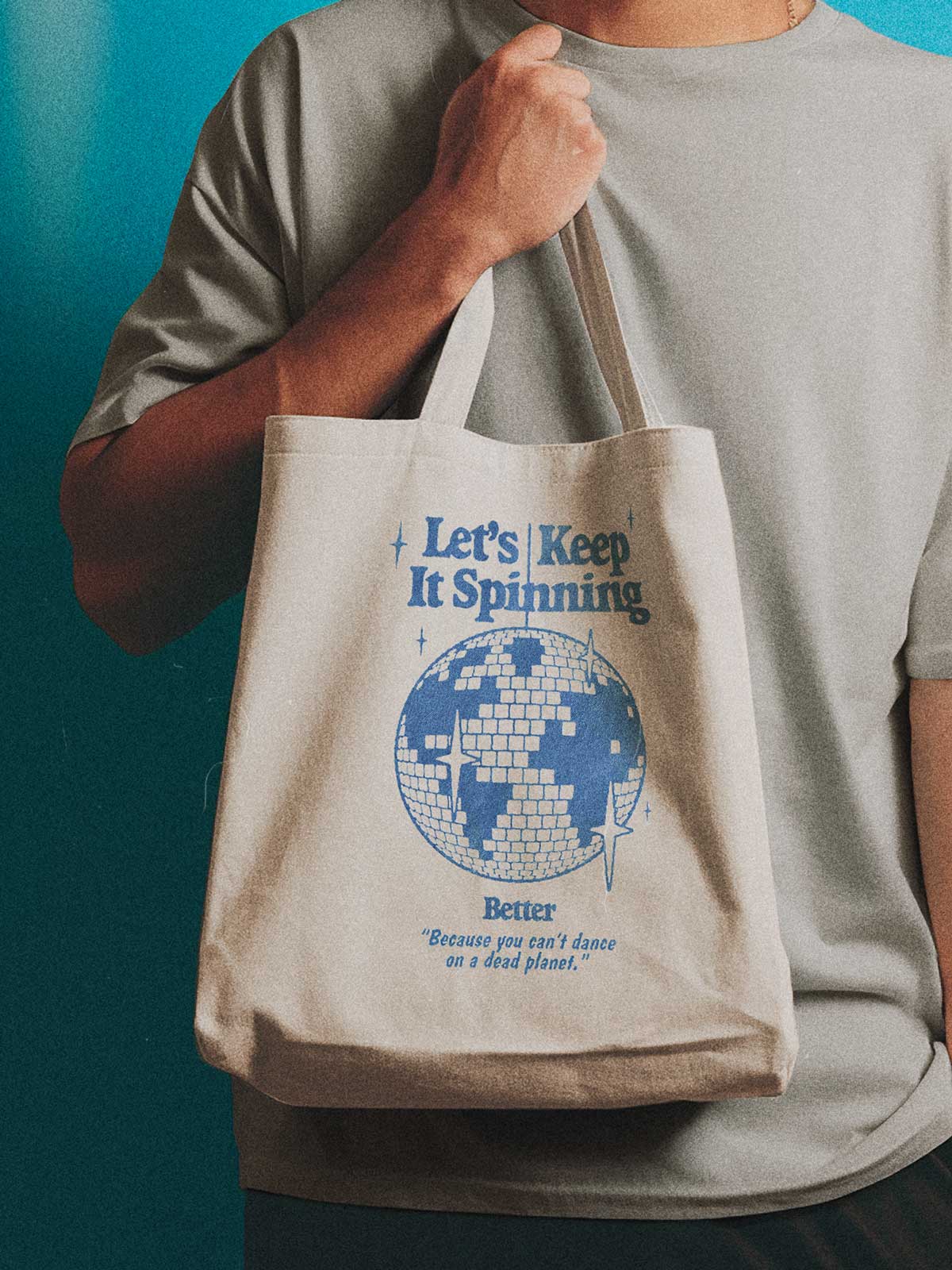Let's Keep It Spinning Organic Canvas Tote