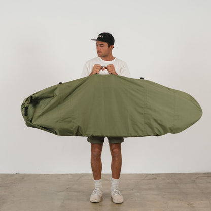 Olive Drab Canvas Surfboard Bag by Faro