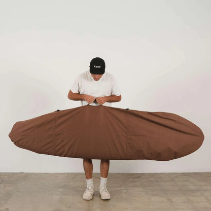 Seal Brown Canvas Surfboard Bag by Faro